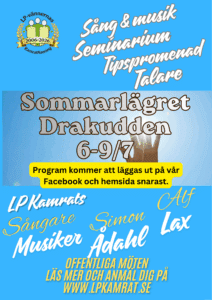 Program kommer att läggas ut på vår Facebook och hemsida. (3)